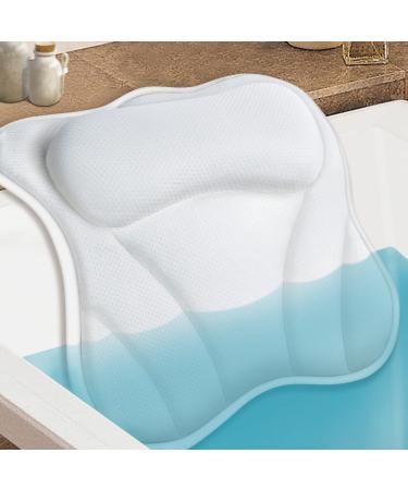 Premium Bath Pillow for Tub, Comfort Spa Bathtub Cushion with Non-Slip 6 Large Strong Suction Cups, for Head Neck and Back Support