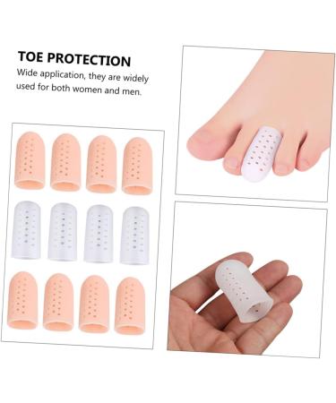 Lurrose Silicone Gel Toe Separators & Protectors - 6 Pairs | Toe Sleeves for Ingrown Toes & Corns | Assorted Colors - 4.3x1.7cm - Buy Online on GoSupps.com
