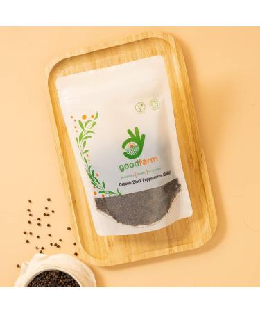 GoodFarm Organic Black Peppercorns 250g - Certified Malabar Variety | Superior Quality, Aroma & Taste - Buy Online on GoSupps.com