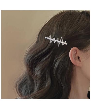 Yheakne Vintage Pearl Crystal Hair Clip Gold Cz Hair Pin Clip Rhinestone Hair Barrette Pin Shine Crystal Headpieces Decorative Bobby Pins Headwear Pearl Head Clip Hair Accessories for Women and Girls