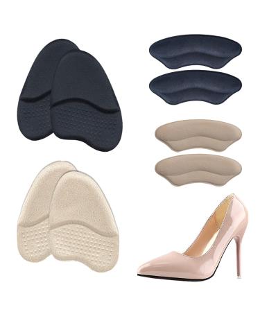 Metatarsal Pads Ball of Foot Cushions Women No Slip Heel Pads Shoe Pads Heel Pads Insert Shoe Cushions for Women Foot Pain Relief Improve Comfort Heel Grips Shock Absorbing in Shoes