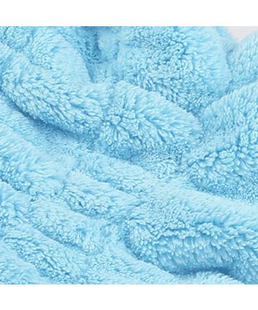 Cute Cat Hair Towel Cap - Quick Dry Coral Velvet Turban for Women & Kids | Sky Blue Bathroom Towel Hat for Curly & Long Hair - Buy Online on GoSupps.com