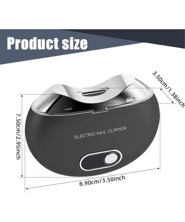 Fingernail Cutter for Seniors Electric Nail Clippers for Children Safety Fingernail Cutter Nail Scissors for Storing Nail Leftovers Rechargeable Clipper with LCD Digital Display Black - Buy Online on GoSupps.com