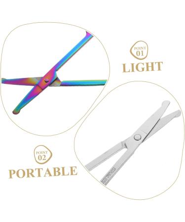 POPETPOP 6-Piece Stainless Steel Nose Hair & Beard Trimming Tool Set - Mustache Ear Hair Eyelashes & Eyebrow Trimmers for Men - Assorted Colors - Buy Online on GoSupps.com