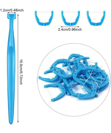 1 Piece Reusable Dental Floss Holder + 100 Replacement Floss Heads - Eco-Friendly Teeth Cleaning Tool - Buy Online on GoSupps.com