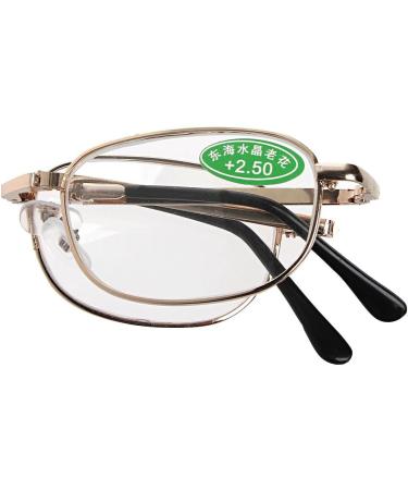 Kcibyvx Mini Foldable Metal Reading Glasses (1.00 to 4.00) - Compact & Stylish with Case - International Shipping Available - Buy Online on GoSupps.com