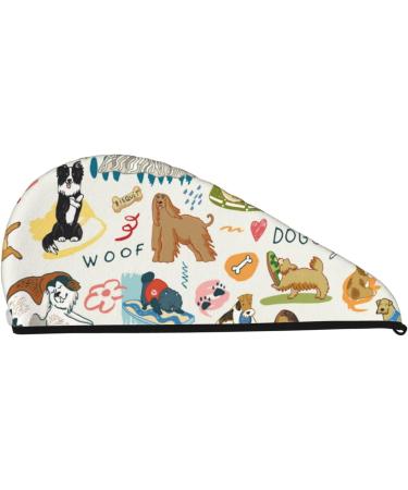 Microfiber Hair Drying Cap for Dogs | Funny Pet Hair Towel Wrap - Quick Dry & Soft Absorbent - Ideal for Curly Long & Thick Hair - Buy Online on GoSupps.com