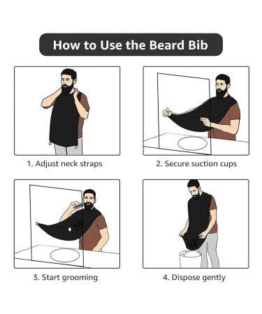 Shop Blue & Orange Abstract Print Beard Bib Apron - Non-Stick Hair Catcher for Men | Perfect Shaving Gifts - One Size Fits All - Buy Online on GoSupps.com
