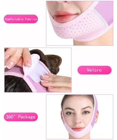 Double Chin Reducer | V Line Face Lifting Mask | Adjustable Soft Chin Strap | Reusable Face Strap for Double Chin (Purple - Buy Online on GoSupps.com