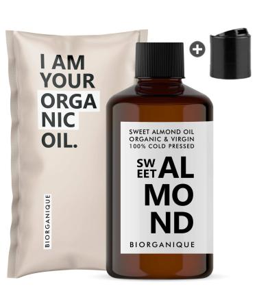 Organic Sweet Almond Oil | Pure, Natural & Cold Pressed - 50ml - Massage, Body, Skin, Anti-Aging, Face Care