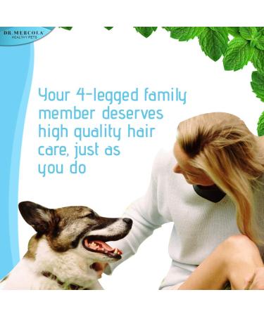Dr. Mercola Organic Peppermint Dog Shampoo 8 oz - Healthy, Natural Care - Buy Online on GoSupps.com