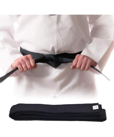 KRISMYA Black Karate Belt - 280 CM Solid Rank Martial Arts Belt for Taekwondo, Judo, and Karate - Buy Online on GoSupps.com