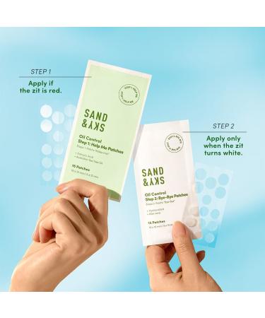 Sand & Sky Dual Action Blemish Patches - Hydrocolloid Acne Treatment with Salicylic Acid & Tea Tree Oil (75 Patches) - Reduce Redness & Inflammation - Buy Online on GoSupps.com