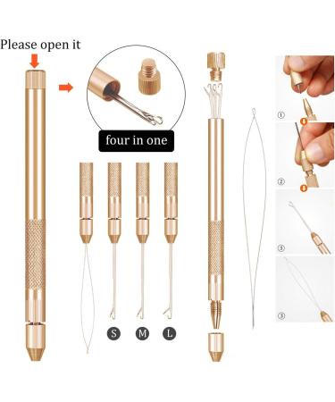 Micro Links Hair Extension Kit Tool with a 4 in 1 Metal Loop Threader Needle a Hair Extension Bead Plier 6 Colors of Silicon Lined Microlink Rings and Fairy Hair Tinsel Strands - Buy Online on GoSupps.com