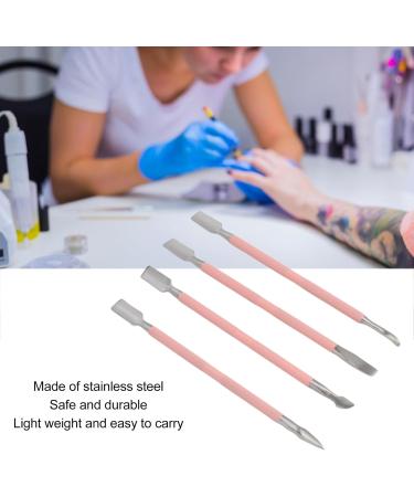 HUSHUI Cuticle Pusher Tool Kit 2 Set Dual Sided Nail Cuticle Cleaner Tool Stainless Steel Remove Nail Dirt Spoon for Manicure Pedicure - Buy Online on GoSupps.com