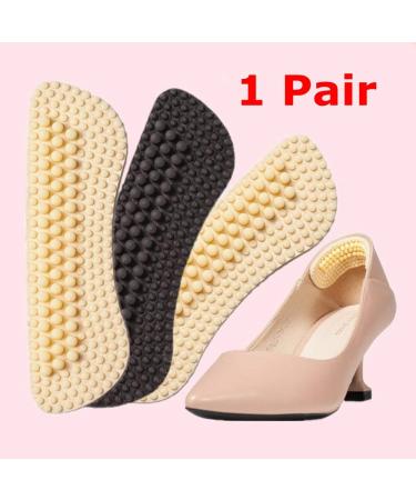 Massage Silicone Insoles - Non-Slip Shoe Cushions & Heel Inserts for Foot Protection - 6mm Black - Buy Online on GoSupps.com