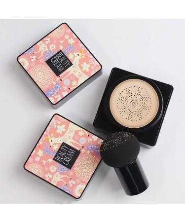 Mushroom Head Air Cushion Foundation CC Cream Water Feeling Flawless BB Cream Moisturizing Oil Control Lightweight & Smoothing Natural Concealer (Natural) - Buy Online on GoSupps.com