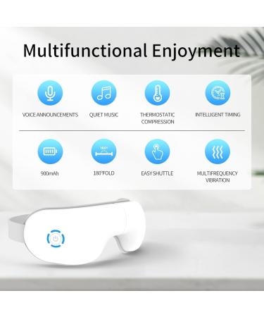 Eye Massage Device with Warmth & Vibration | Sleep Aid Eye Mask for Dry Eyes & Circles | Perfect Family Gift - Buy Online on GoSupps.com