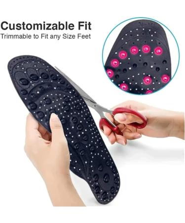 Titanvein Far Infrared Tourmaline Acupressure Insoles - Magnetic Reflexology Insoles for Improved Blood Circulation (Blue S-25CM - Buy Online on GoSupps.com