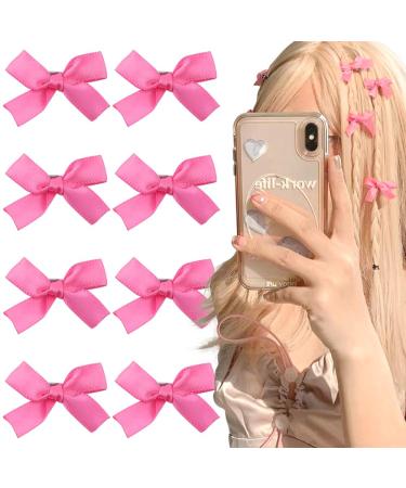 8 pieces pink loop hair clip women hair clip small bow hair clips for women hair accessories pink hair clip hair clips grind hair clamps ladies hair clips girl hair jewelry