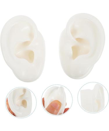 Pair of Human Ear Model Silicone Mold for Jewelry and Body Stencils - White Medium - Buy Online on GoSupps.com