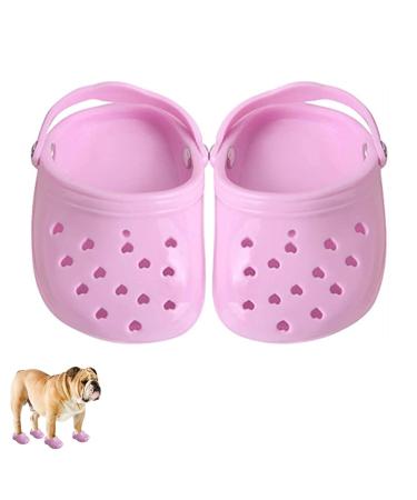 2 Pcs Pet Dog Crocs Breathable Summer Dog Shoes Comfortable Rubber Dog Sandals with Anti-Slip Sole for Puppy Small Dog Pet Festival Photo Shooting