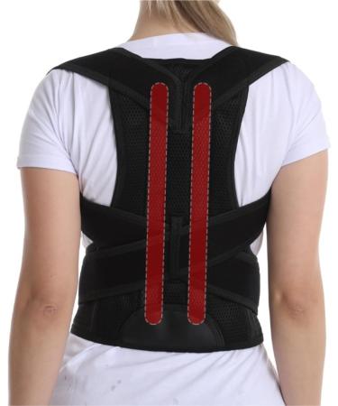 Back Support Back Brace Lumbar Support Shoulder Posture Corrector Scoliosis Back Brace Full Back Support Belt Adjustable Back Support Belt(Small) Small Black - Buy Online on GoSupps.com