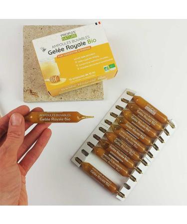  PROPOS'NATURE Organic Royal Jelly in ampoules - 1500 mg dose - 10 x 10 ml ampoules - Certified Organic - No colorings or preservatives - Aroma - Buy Online on GoSupps.com
