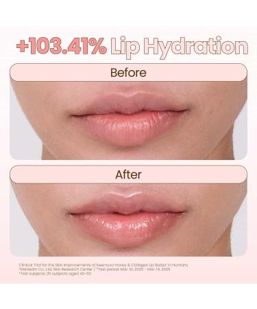 beenuvo Honey & Collagen Lip Butter Hydrating Lip Treatment Overnight Lip Mask Moisturizing Lip Balm with Jojoba Oil & Squalane Lip Care Korean Skin Care (0.45 oz) - Buy Online on GoSupps.com