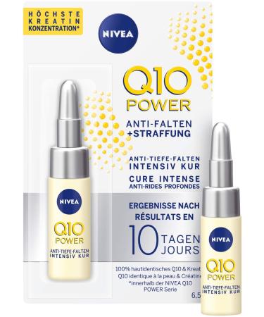 NIVEA Q10 Power Anti Depth Fold + tightening 10 days intensive cure for younger looking skin nourishing anti-wrinkles cure 3 pack (3 x 6.5 ml)