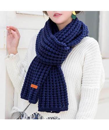 Buy Ladies Cotton Cashmere Scarf - Versatile Neck Warmer for All Seasons | Navy Autumn Winter Scarves - Buy Online on GoSupps.com