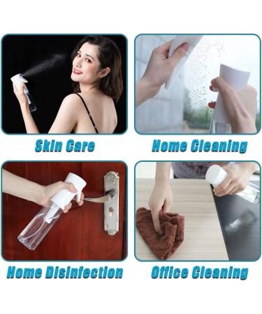 2 Pack Clear Hair Spray Bottles - Fine Mist Continuous Spray for Hairstyling, Cleaning, Plants, and Skin Care - 5.4oz and 10oz - Buy Online on GoSupps.com