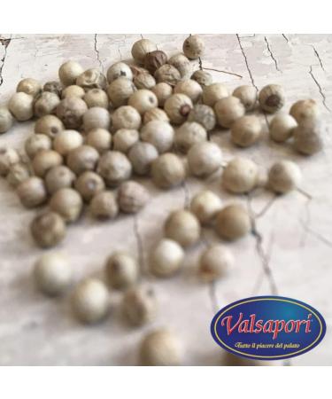  HOME LINE Whole White Pepper Beans in Envelope 250g - 100% Natural Culture - Premium Late Harvest | Vegan Gluten Free | Spicy Delicate Flavor (White Peppercorns) - Buy Online on GoSupps.com