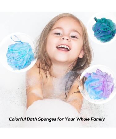 10 Pcs Exfoliating Shower Loofah Sponge Pouf Balls for Body Wash - Bathing Accessories for Women & Men - Buy Online on GoSupps.com