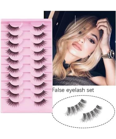 AYNKH False Eyelashes 10 Pairs Half Lashes Natural Looking Eye Lashes Wispy Eyelashes Cat Eye Wispy Corner Lashes Reusable 3/4 Transparent Fake Lashes with Clip - Buy Online on GoSupps.com