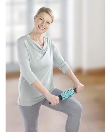 Maximex 2-in-1 Fascia & Massage Scooters 9 Independent Massage Rollers EVA Turquoise 7x41x7 cm | International Shipping - Buy Online on GoSupps.com