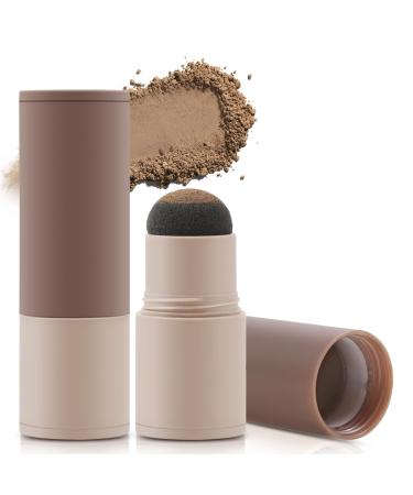Boobeen Hair Shadow Powder Stick Root Touch Up Hair Concealer Hairline Powder Stick for Thinning Hair and Gray Hair Instantly Conceals Hair Loss Yellow brown