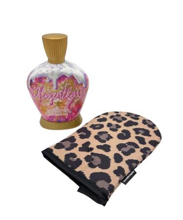 Leopard Tanning Mitt with Designer Skin Heartless Tanning Lotion