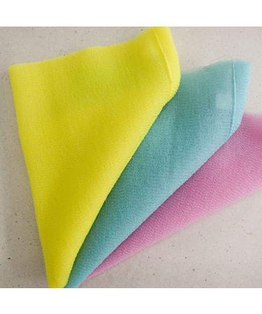 Lurrose Exfoliating Nylon Bath Cloth Set - 4 Pack | Beauty Skin Wash Towel for Back Scrubbing | Mixed Color - Buy Online on GoSupps.com