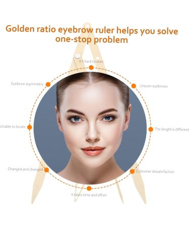 SOESFOUFU Eyebrow Ruler Tool 1pc Caliper Steel Golden Positioning Tools Sliding Mean Measuring Makeup Stainless Ratio Metal Dies 25x5x0.6cm Golden - Buy Online on GoSupps.com