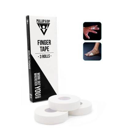 Finger Tape with Extra Strong Adhesive, 3 Rolls (Total 98 ft.) Climbing Tape, Skin-Friendly Sports Tape, Hand Tape for Weight Training, Volleyball, Bouldering, Basketball, BJJ, Handball