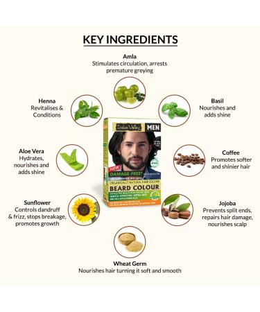 Indus Valley Natural Damage Free Black Mustache & Beard Color for Gray Hair - International Shipping Available - Buy Online on GoSupps.com