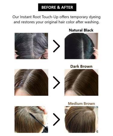 Instant Root Touch-Up for Men & Women - 100% Gray Coverage Water & Sweat-Resistant Travel-Friendly 2-in-1 Mascara Brush & Pen Salon-Quality Results - Natural Black 7 mL - Buy Online on GoSupps.com