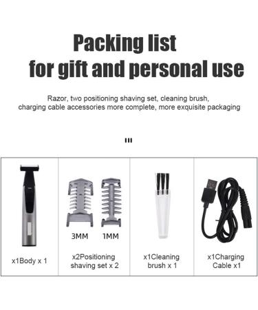 Buy Portable Electric Shaver & Full Body Trimmer | USB T-Blade Razor for Men & Women - LED Digital Display Washable - Buy Online on GoSupps.com