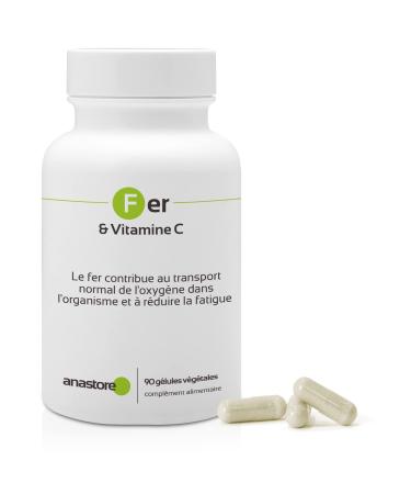 Iron and Vitamin C * 90 vegetable capsules * Energy + Immune system + Hemoglobin formation + Memory + Bioavailability