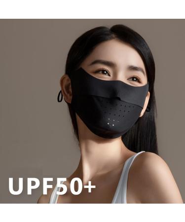 UV Masks - 2PCs UPF 50+ Breathable Sun Protection Face Mask for Women | Reusable & Washable with Earphones | Perfect for Golf & Outdoor Sports - Buy Online on GoSupps.com