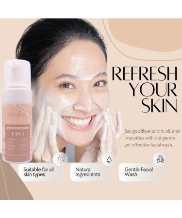 Britains Beauty Ultimate Skincare Set GlowdermC Cream Cleansing & Acne Removal Mousse Facial Serum Dark Spot Corrector Oil and Facial Cream 5in1 skin care routine for a healthy - Buy Online on GoSupps.com