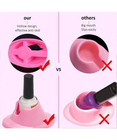 2pcs Anti-Spill Nail Polish Bottle Holder - Soft Rubber Stand for Nail Salon | International Shipping - Buy Online on GoSupps.com