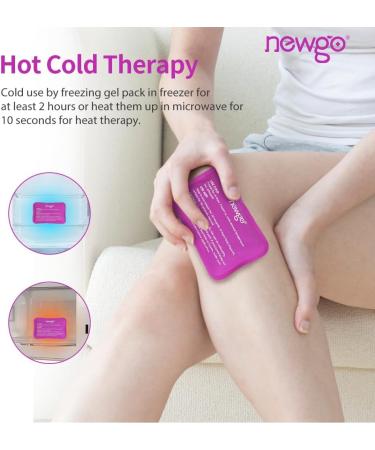 Newgo Mini Gel Cooling Pads - 6 Pack Cold Warm Compress for Kids & Adults | Reusable Pink Cooling Pillows for Eyes Breastfeeding Wisdom Teeth - Buy Online on GoSupps.com