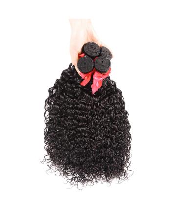 10A Water Wave Bundles with Closure (16 18 20 +14) Wet and Wavy Brazilian Virgin Human Hair 3 Bundles with 4x4 Lace Closure with Baby Hair Free Part 1B Curly Wave Human Hair Extensions 16 18 20+14 Natural Black Water Wa... - Buy Online on GoSupps.com